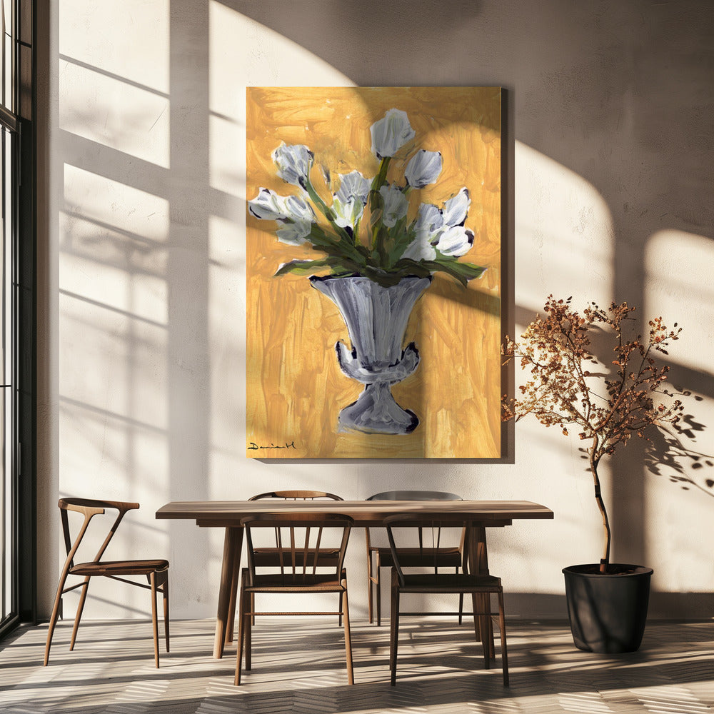 Weiße Tulpen | Leinwand