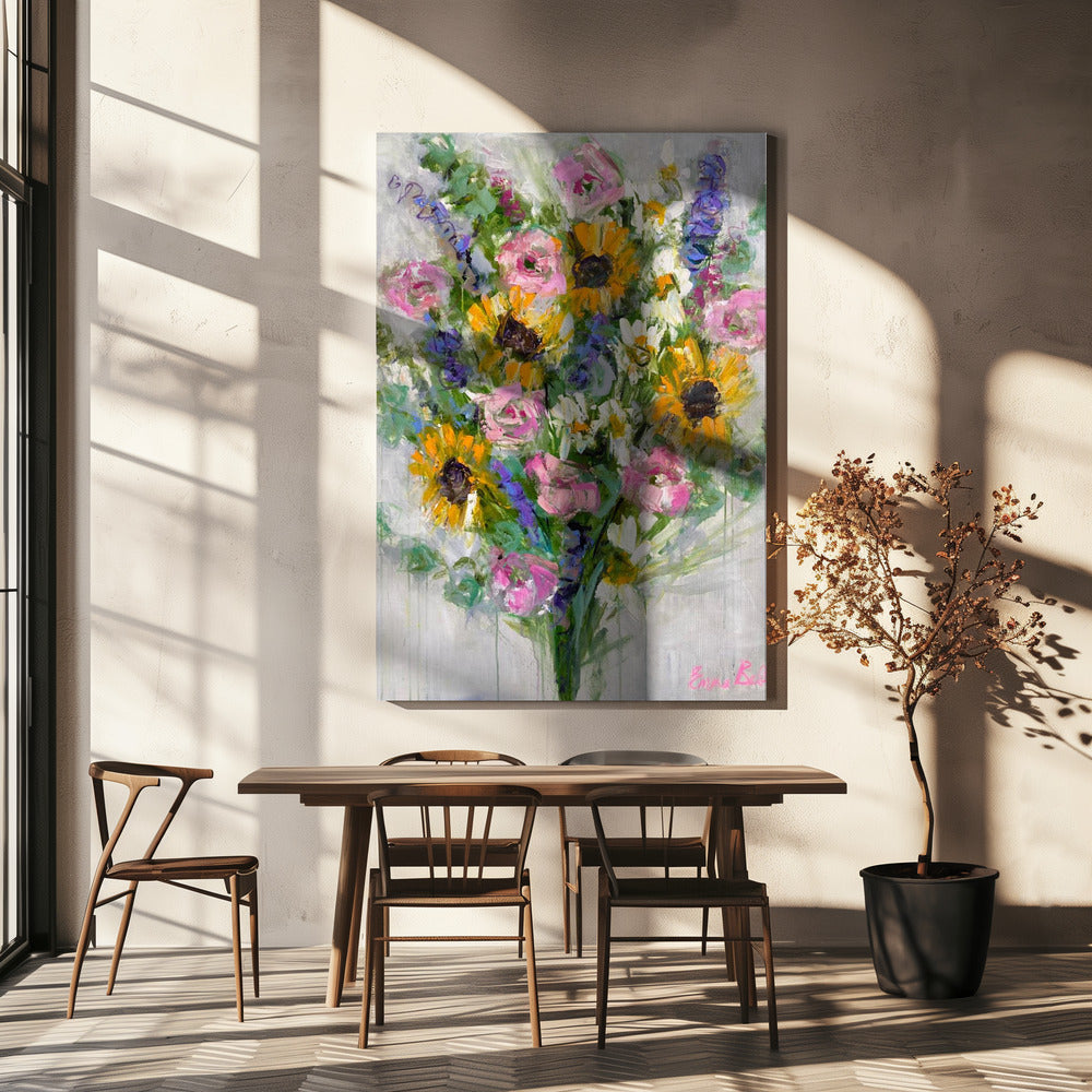 Vibrant Sunflowers Bouquet | Canvas