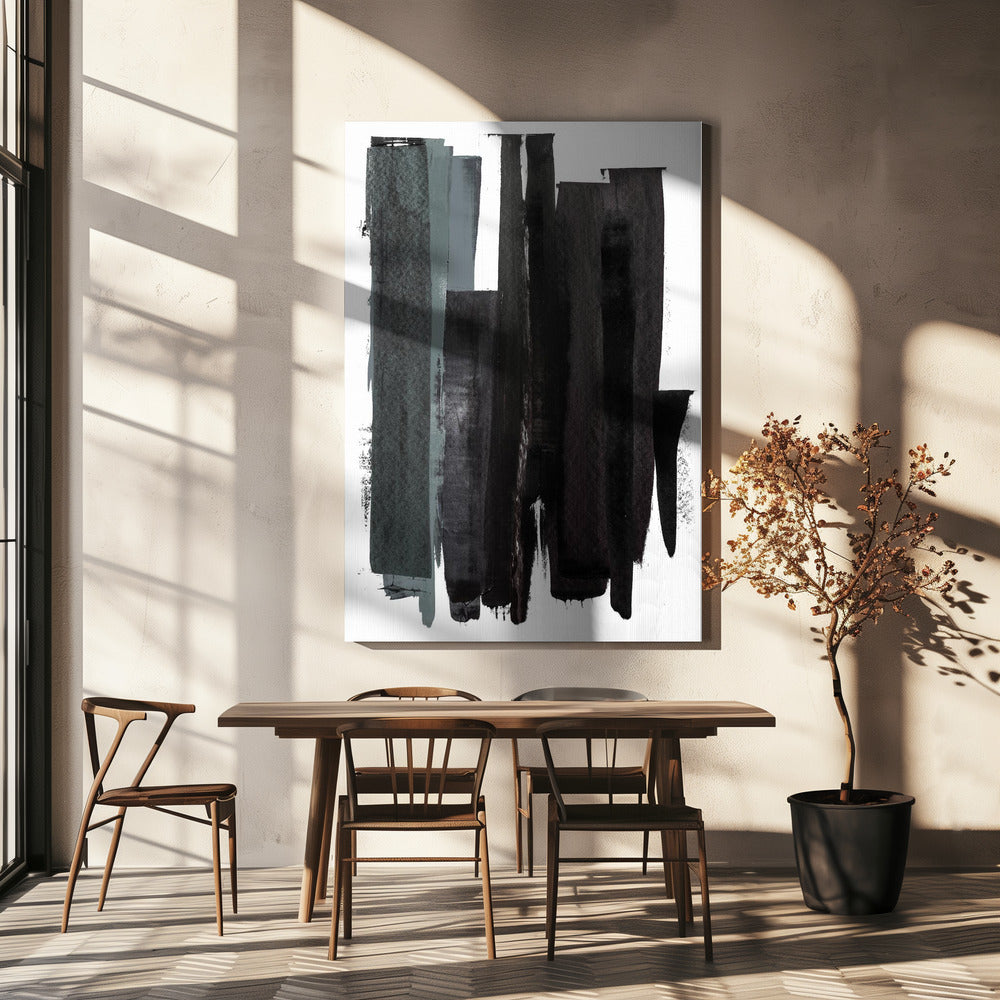 Stark Vertical Flow | Leinwand