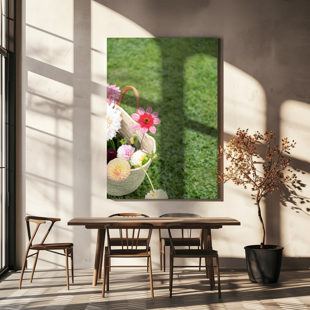 Colorful Flowers In A Basket | Canvas