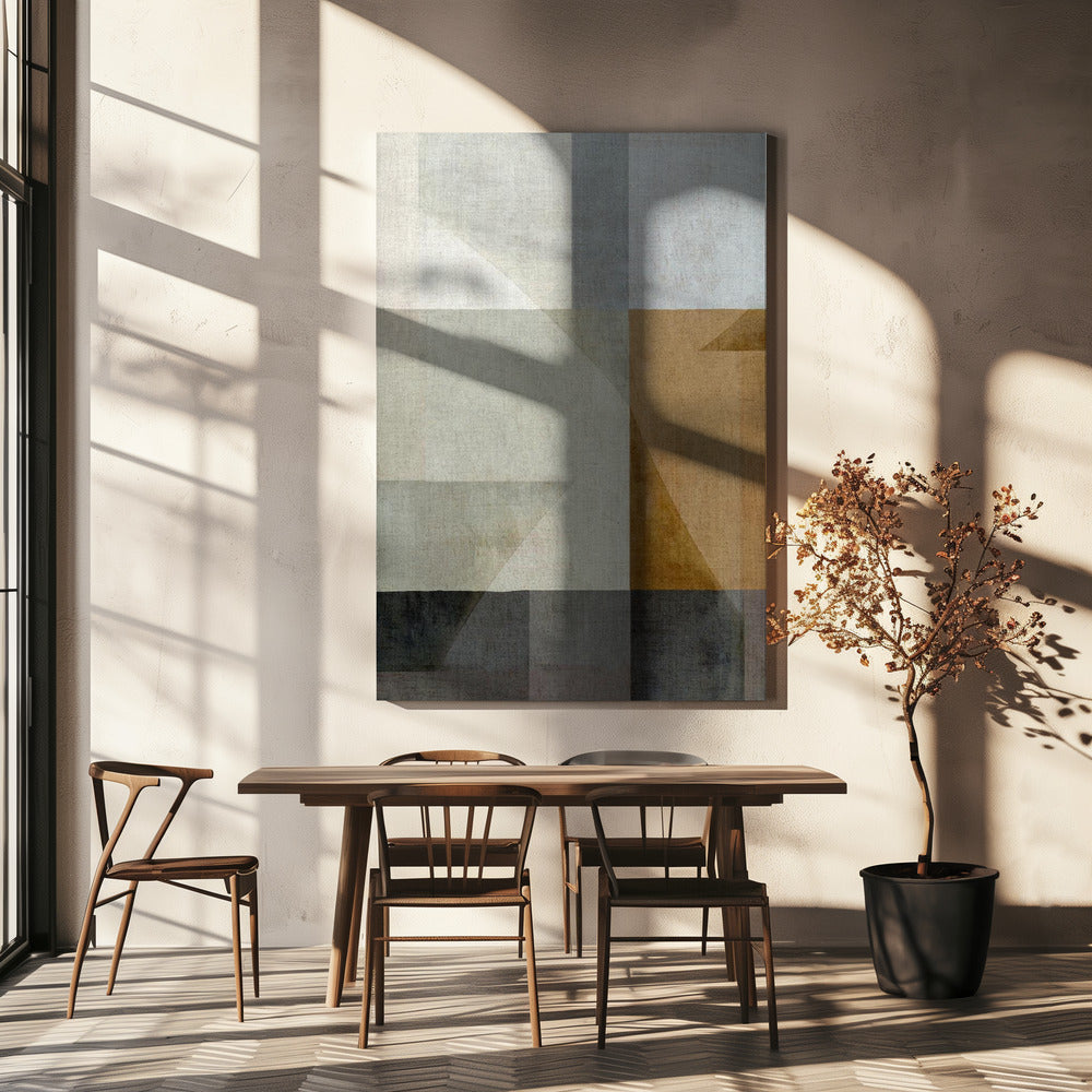 Gedämpfte geometrische Formen | Leinwand