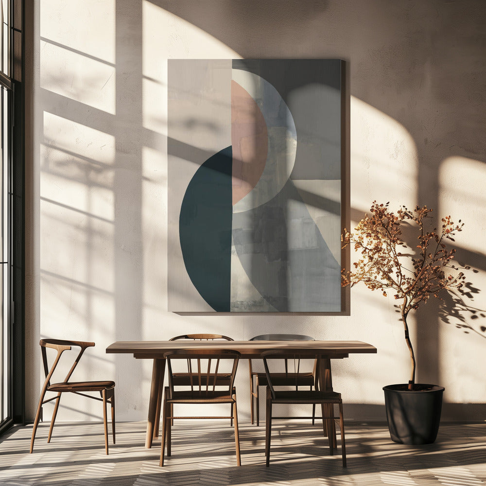 Geometrische Formen und gedeckte Farben | Leinwand