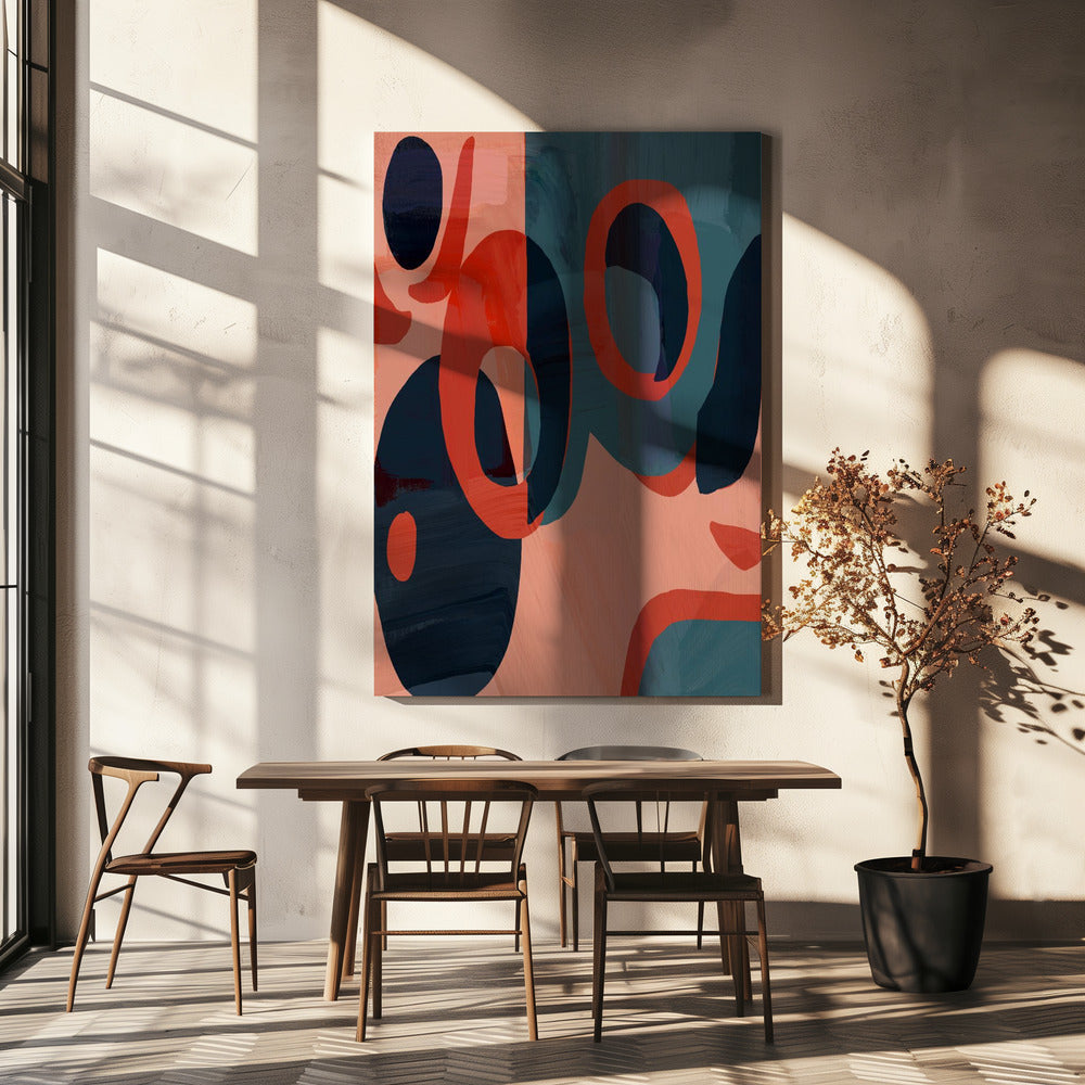 Geometrische Formen und leuchtende Farben | Leinwand