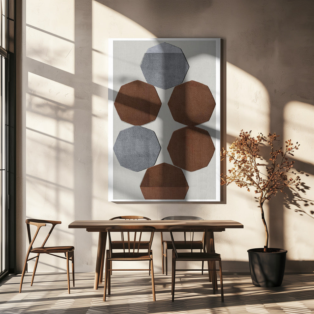 Facettierte Erdformen | Leinwand