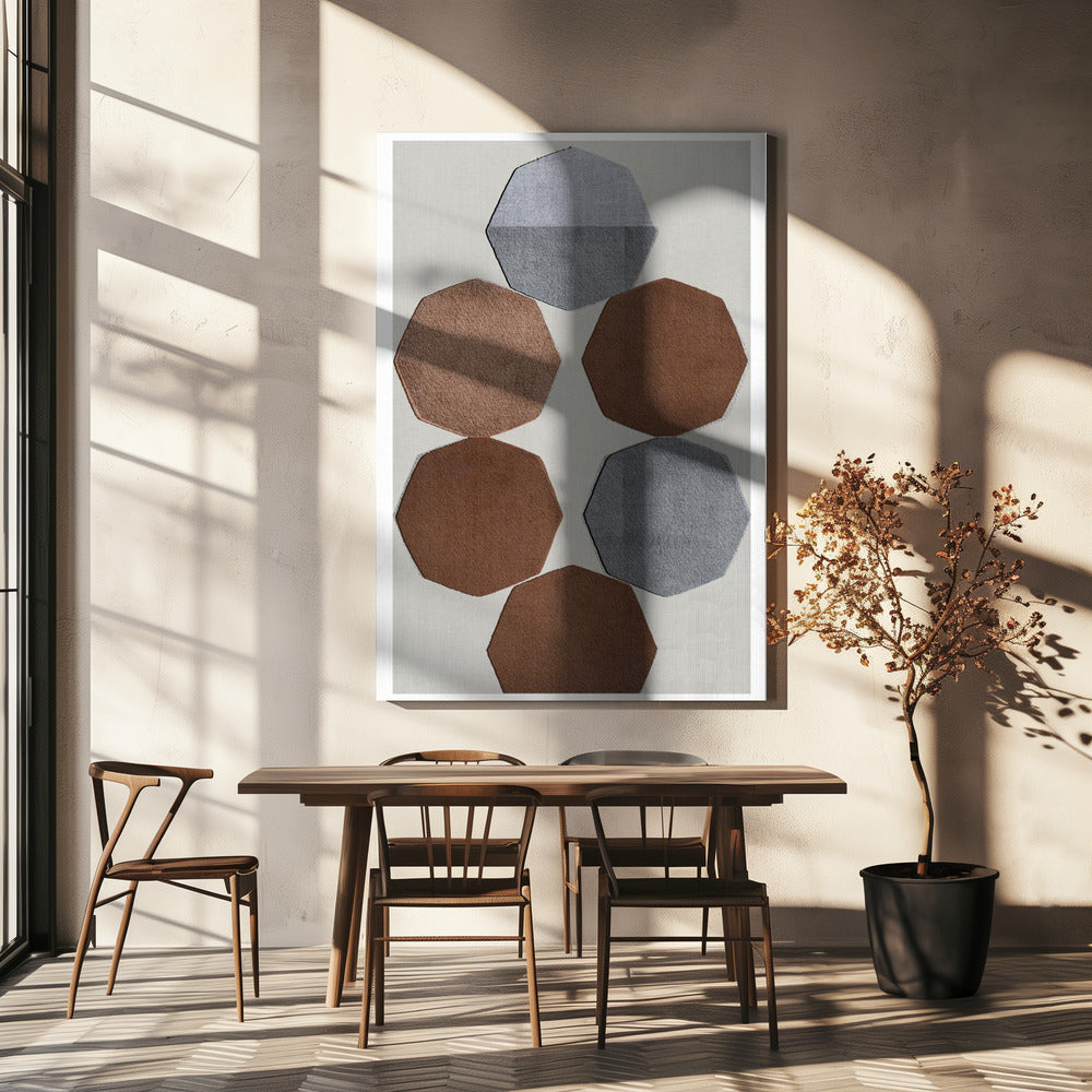 Facettierte Erdformen | Leinwand