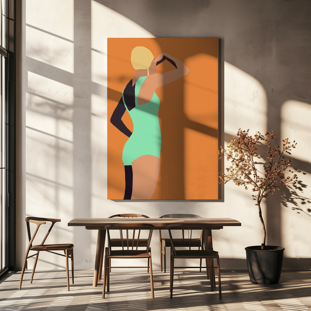 Vintage Schwimmer Poster | Leinwand