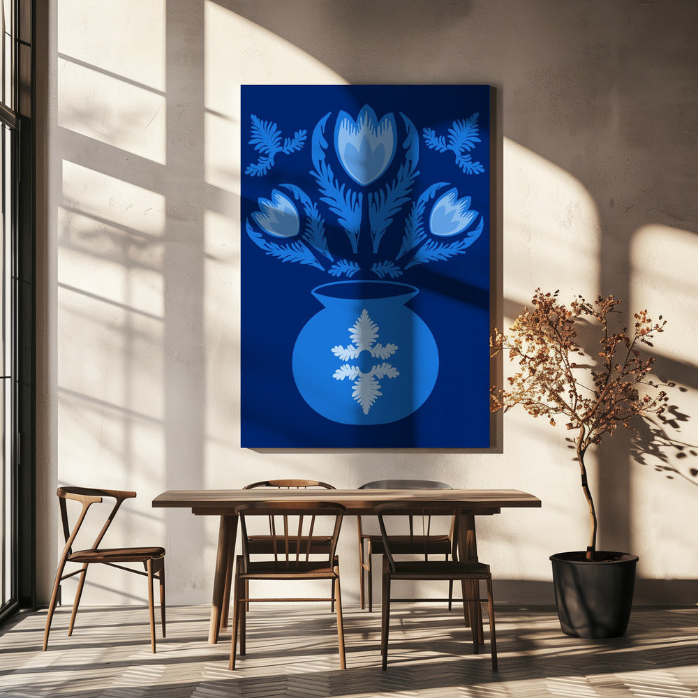 Leuchtende blaue Tulpen | Leinwand