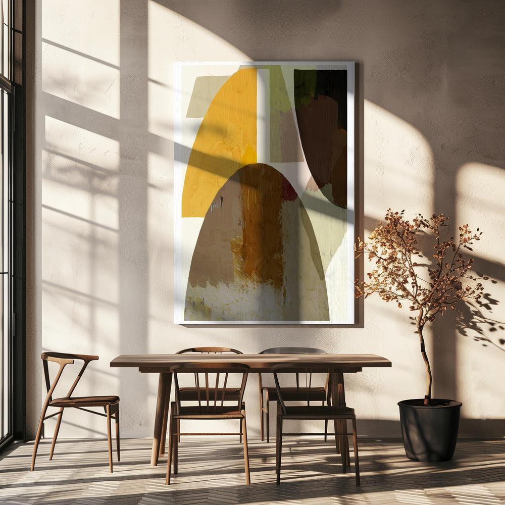 Bold Geometric Shapes In Earthy Tones | Canvas