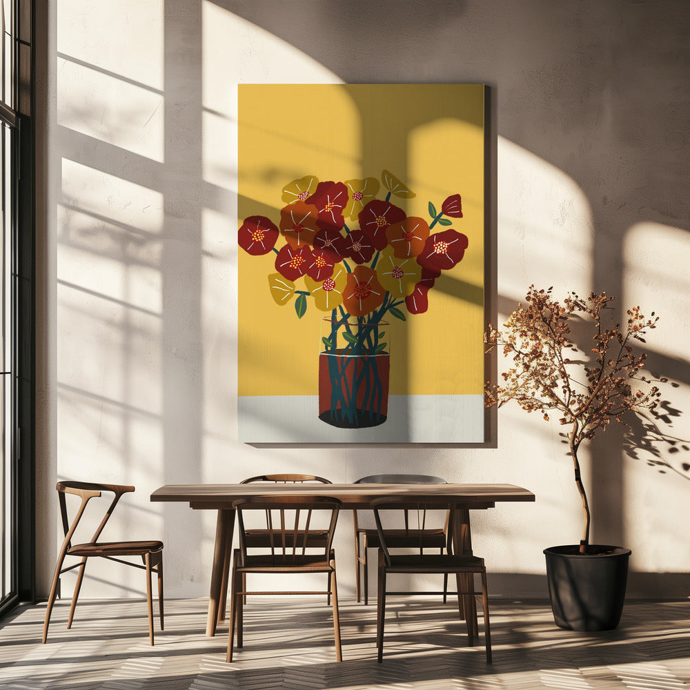Blumen in der Vase | Leinwand