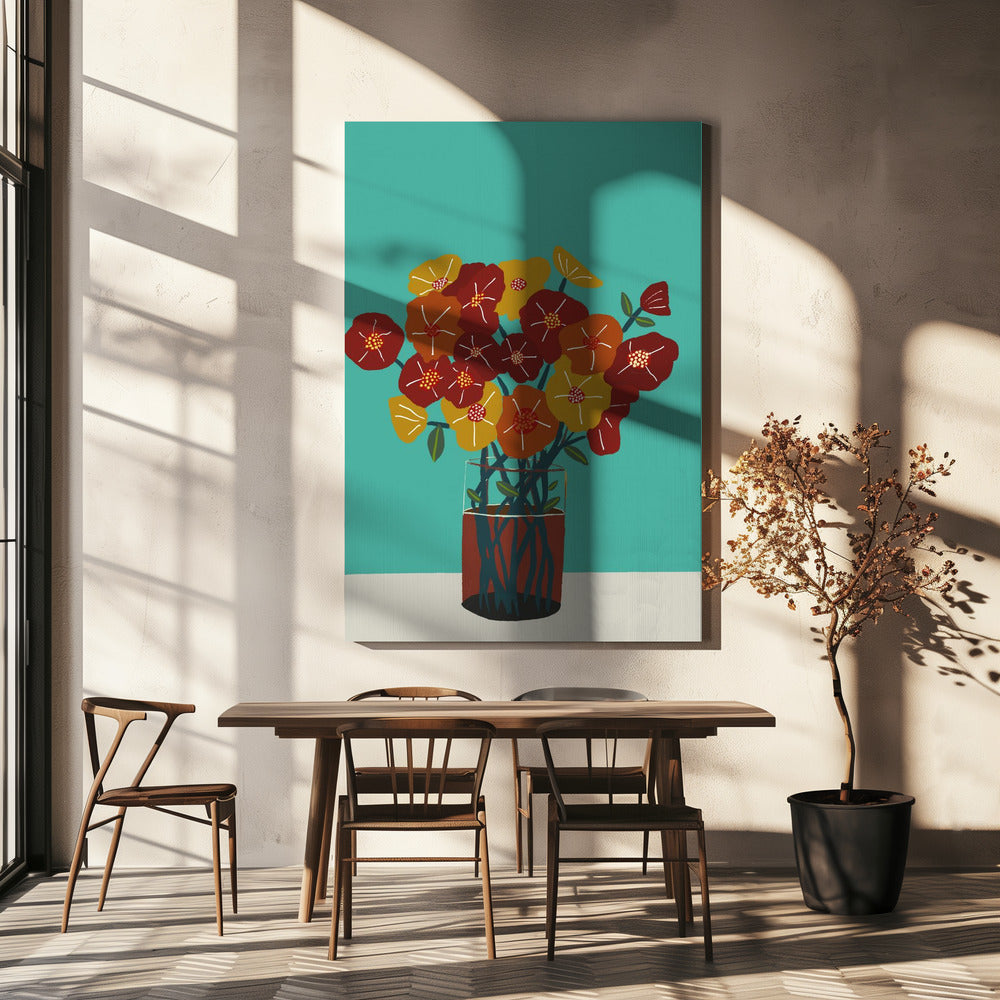 Blumen in der Vase | Leinwand