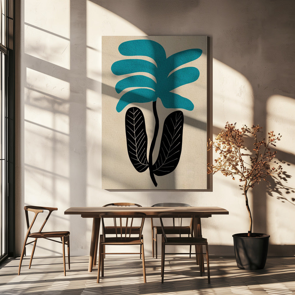 Blue floral flower | Canvas