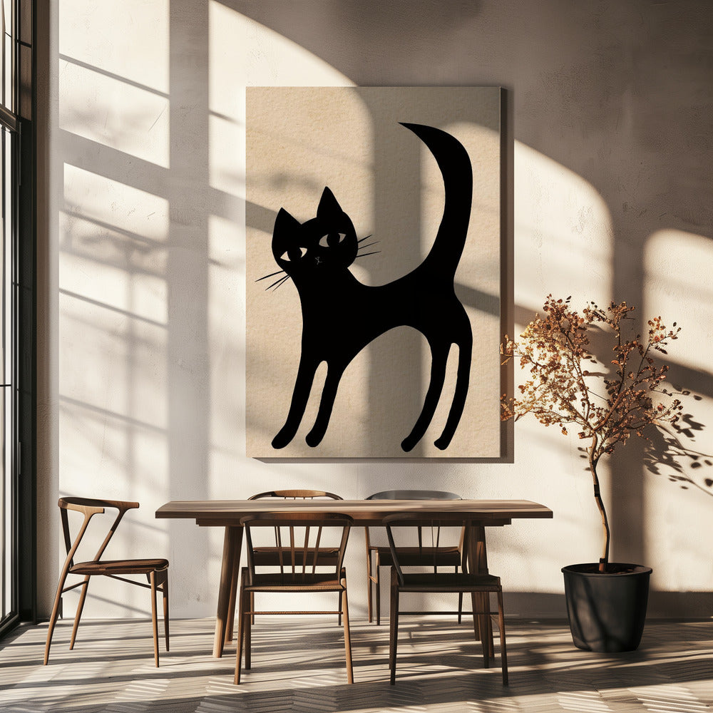 Schwarze Katze | Leinwand