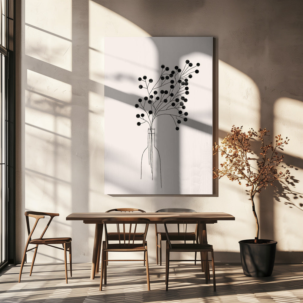 Pflanze in einer Flasche | Leinwand
