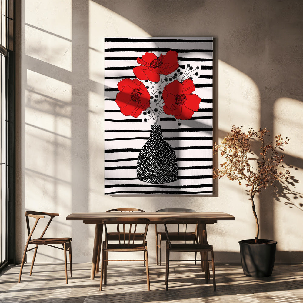 Drei Mohnblumen | Leinwand