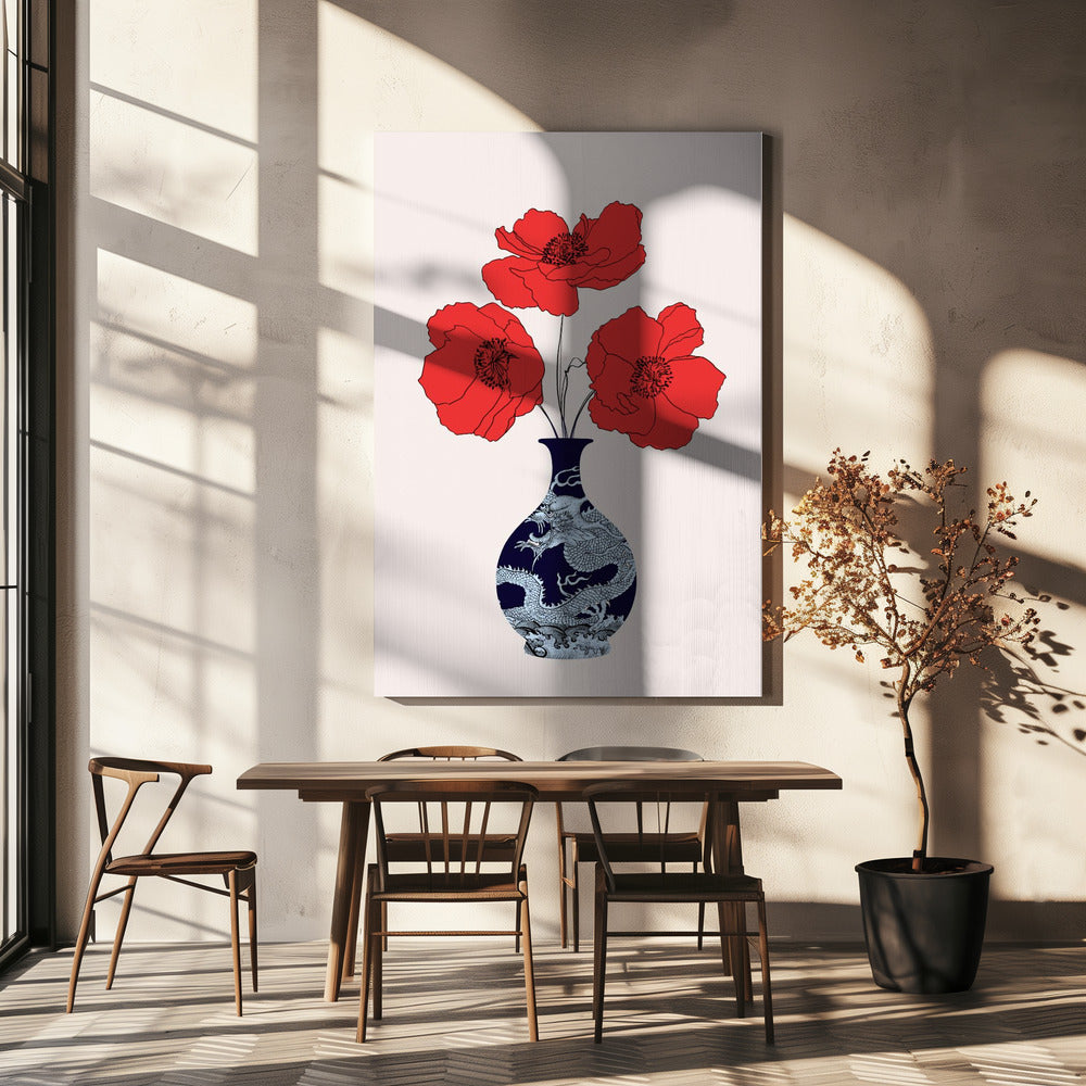 Drei Mohnblumen | Leinwand