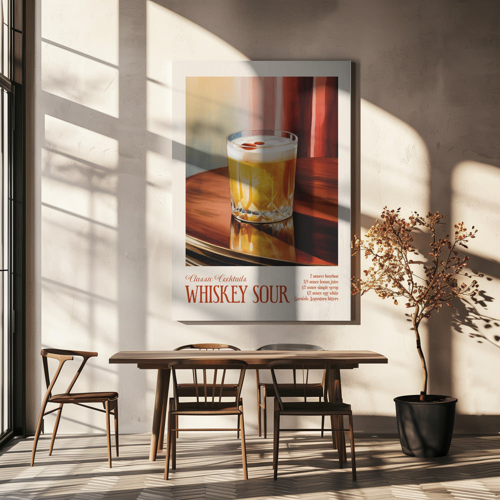 Klassische Cocktails - Whiskey Sour | Leinwand