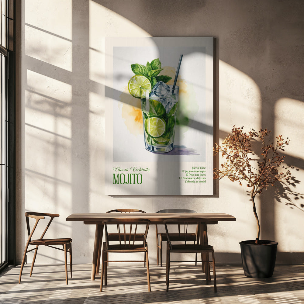 Klassische Cocktails - Mojito | Leinwand