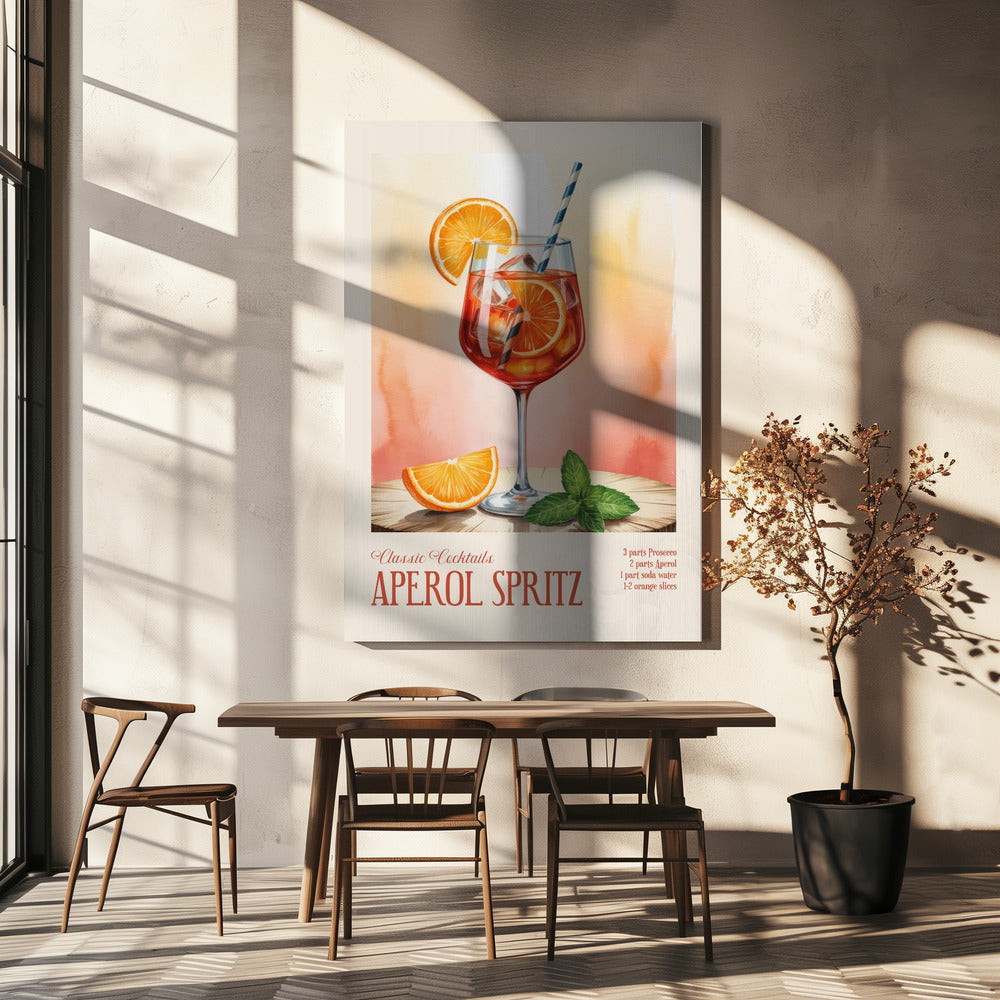 Klassische Cocktails - Aperol Spritz | Leinwand