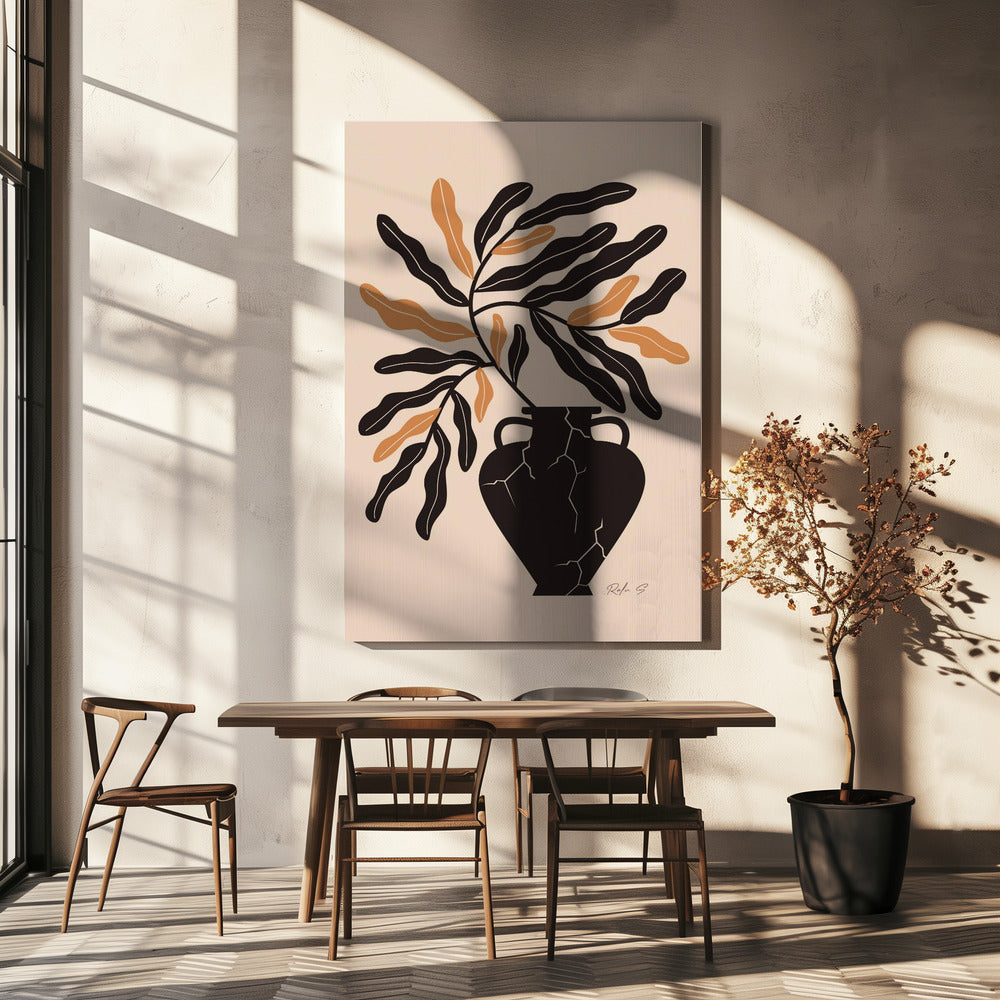 Sanftes Leben in einer zerbrochenen Vase | Leinwand