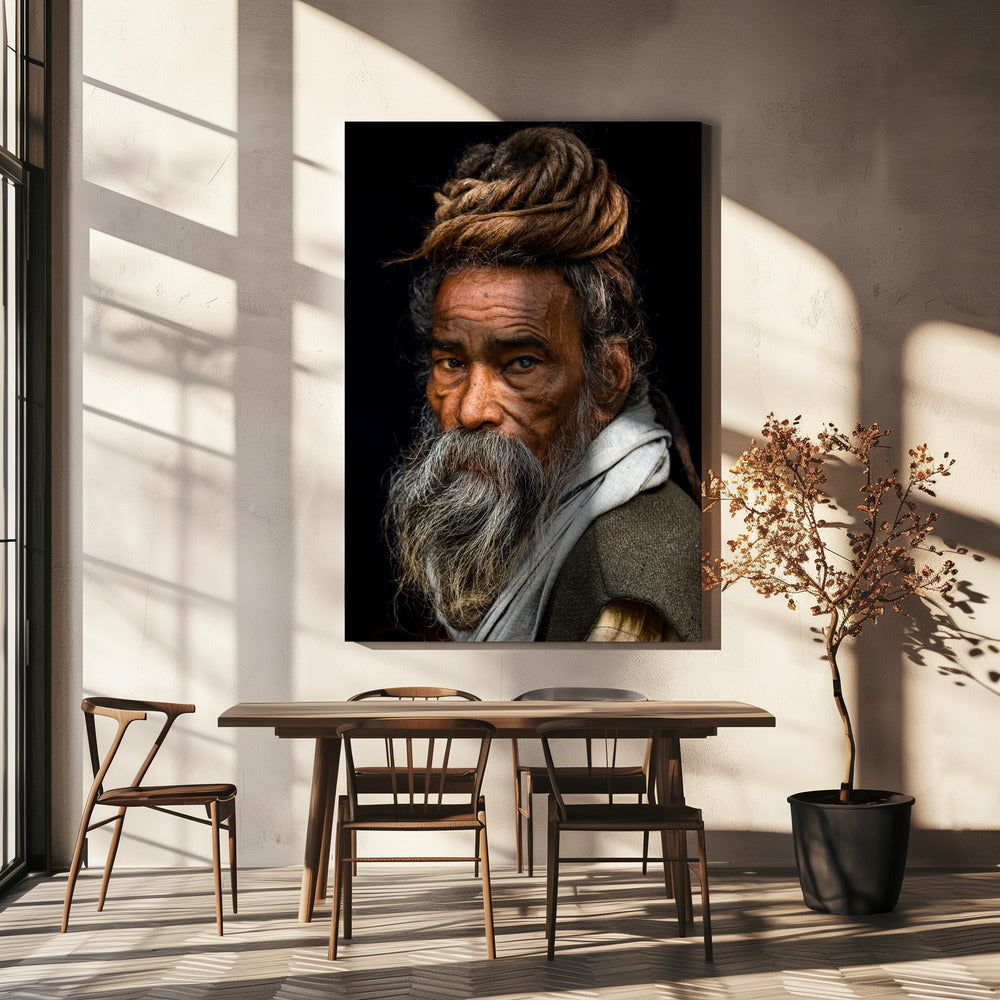 Porträt eines Sadhu... | Leinwand