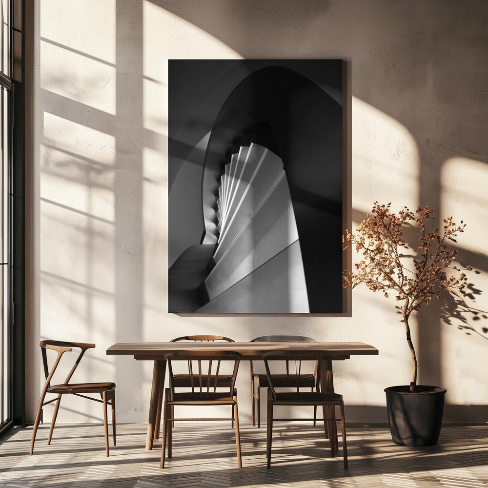 Gerade und geschwungene Linien | Leinwand
