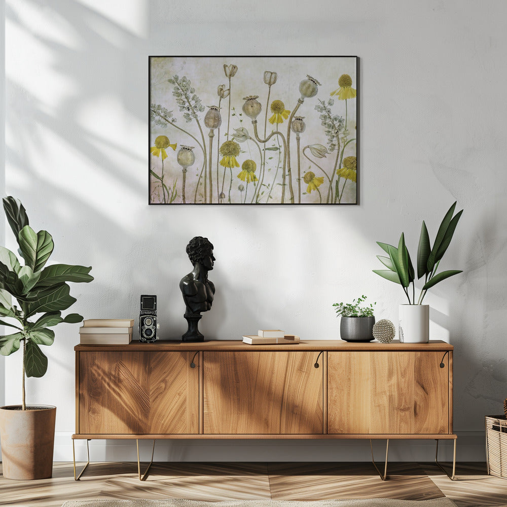 Poppies and Helenium | Poster