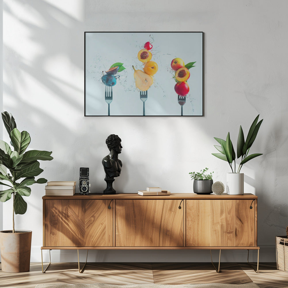Obstsalat zubereiten | Poster