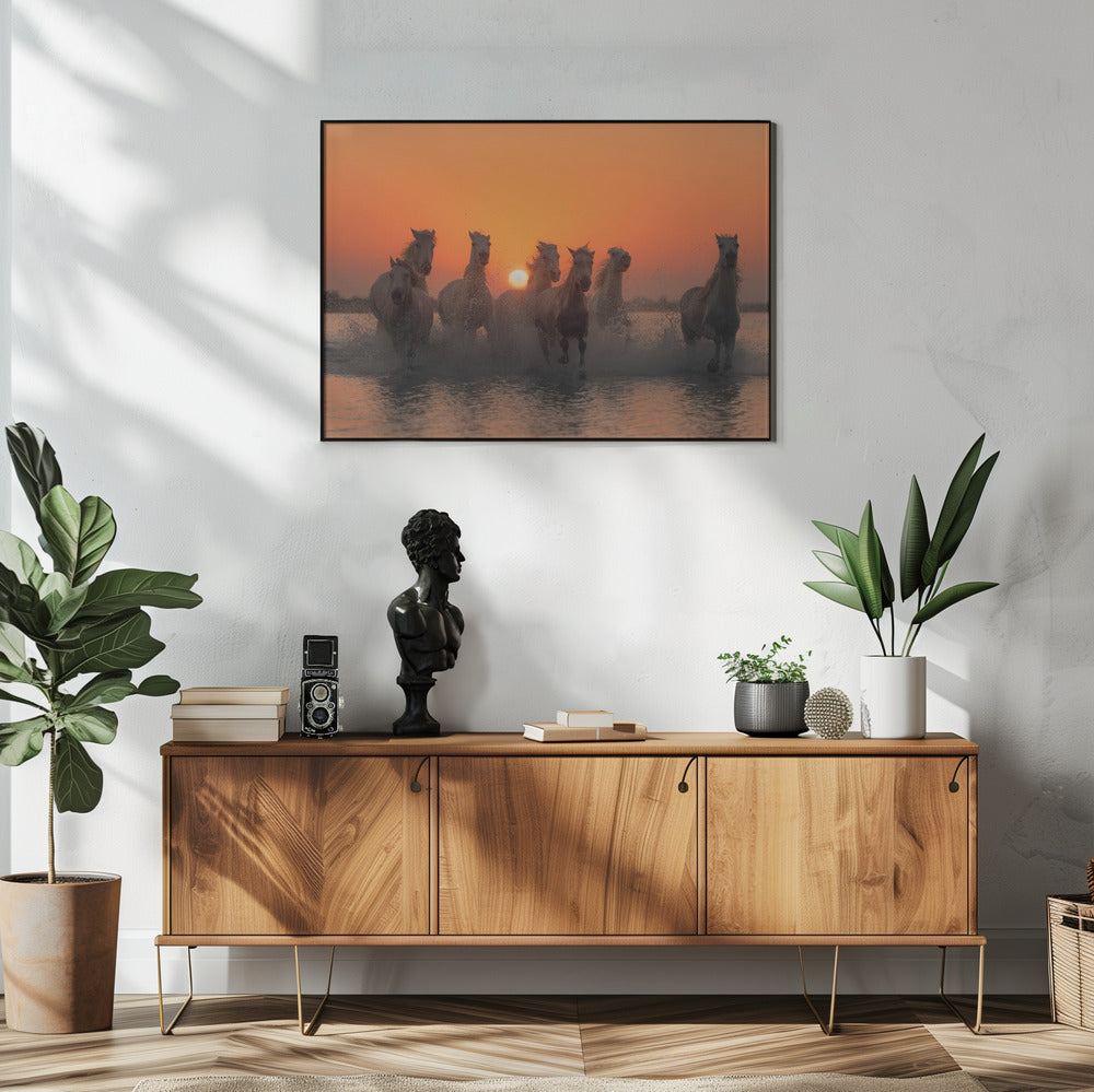 Sonnenuntergang in der Camargue | Poster
