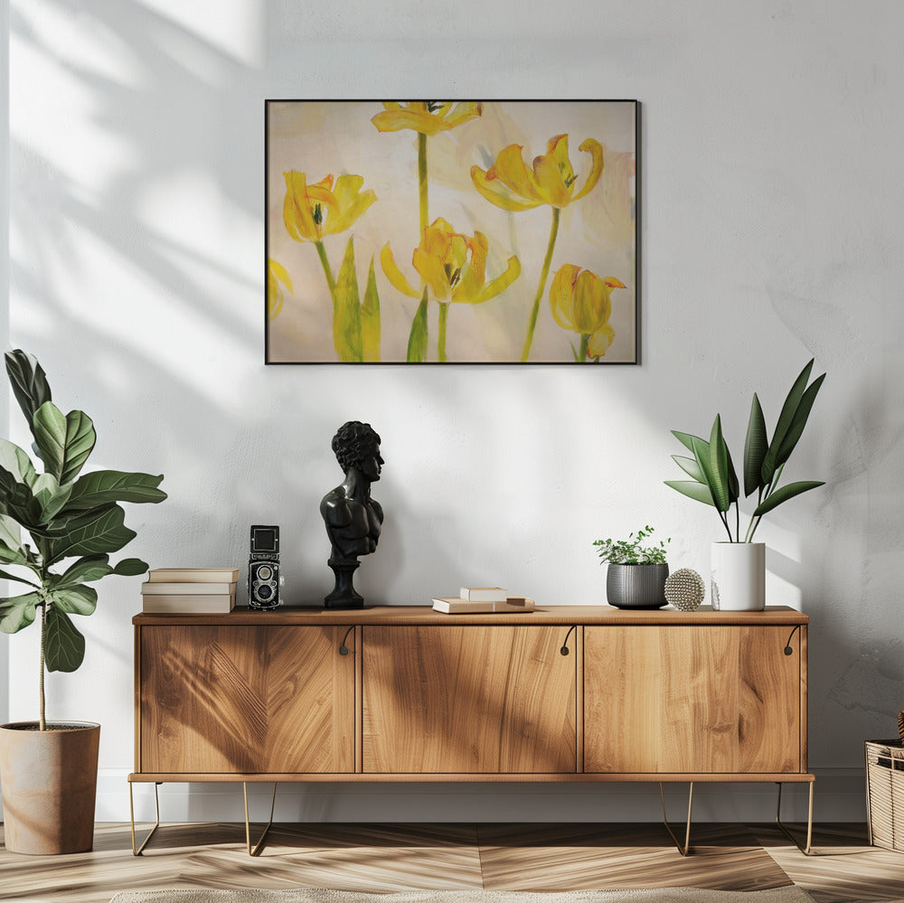 Flowering tulips | Poster
