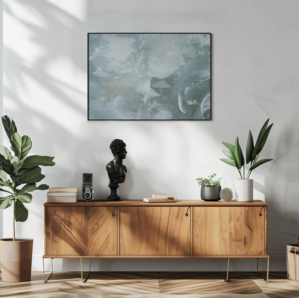Grünes und weißes Acryl | Poster