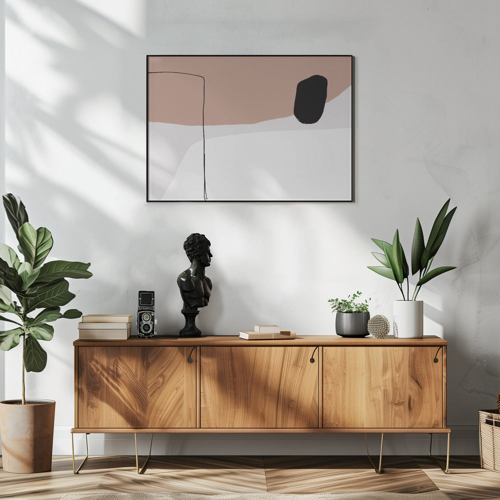 Minimalistische kräftige schwarze Formen | Poster