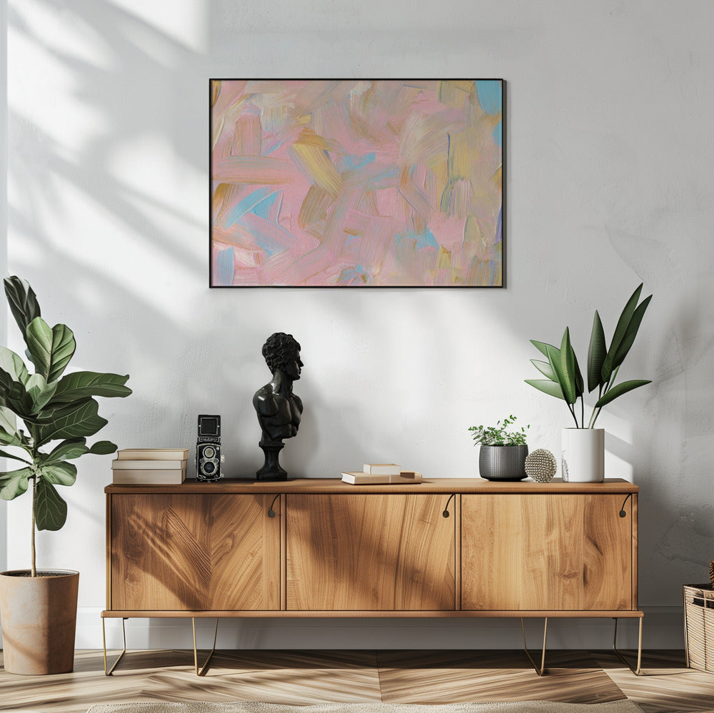 Lebendige Pinselstriche in Pastelltönen | Poster