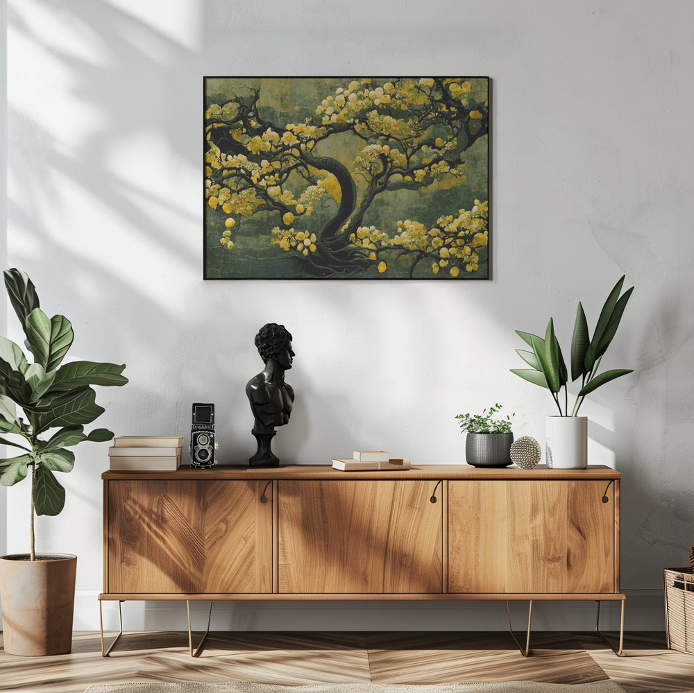 Goldener Blütenbaum | Poster