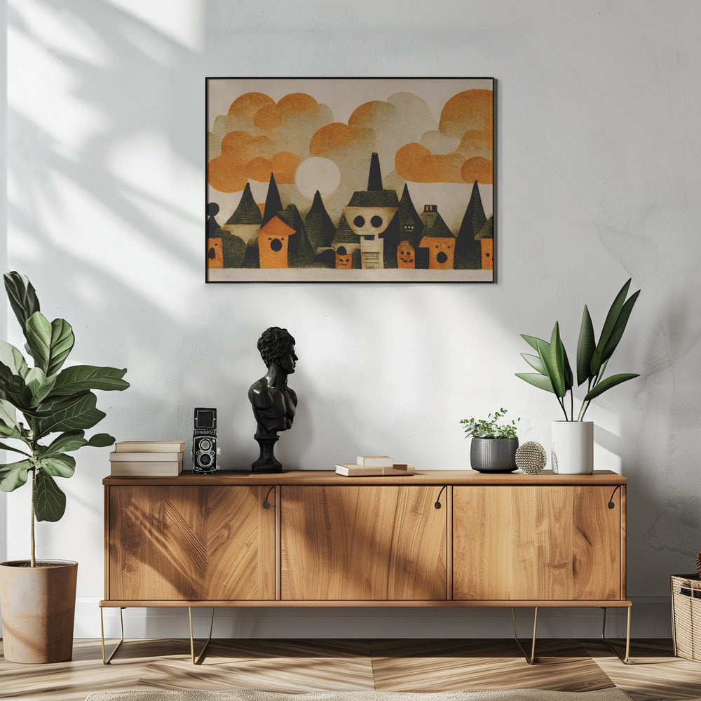 Gruselige Dorfansicht | Poster