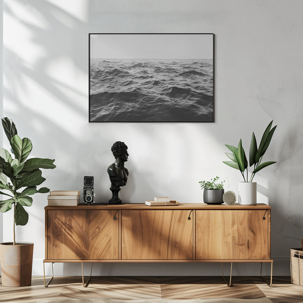 Wavy Horizon BW | Poster