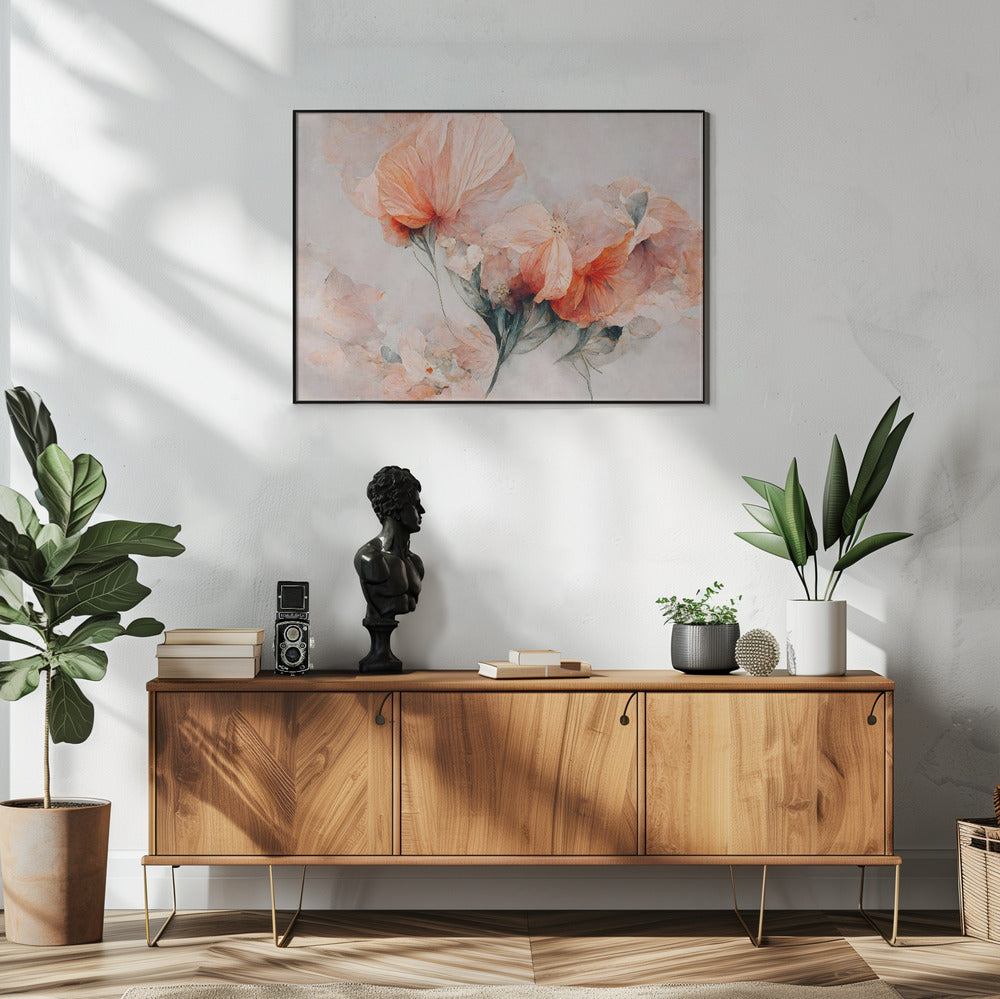 Blossoms in Coral | Poster