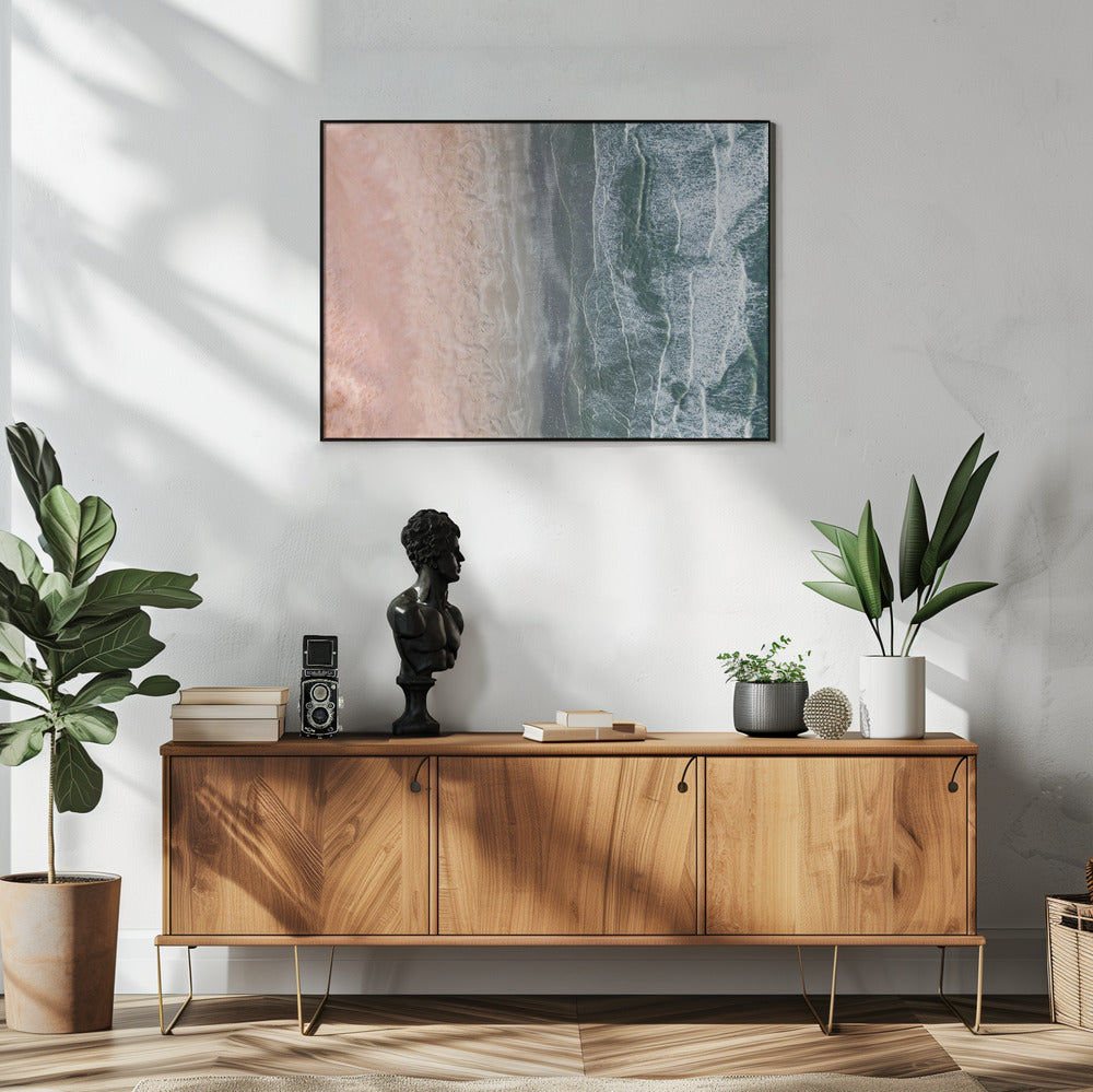 Rosa und blaue Küste | Poster