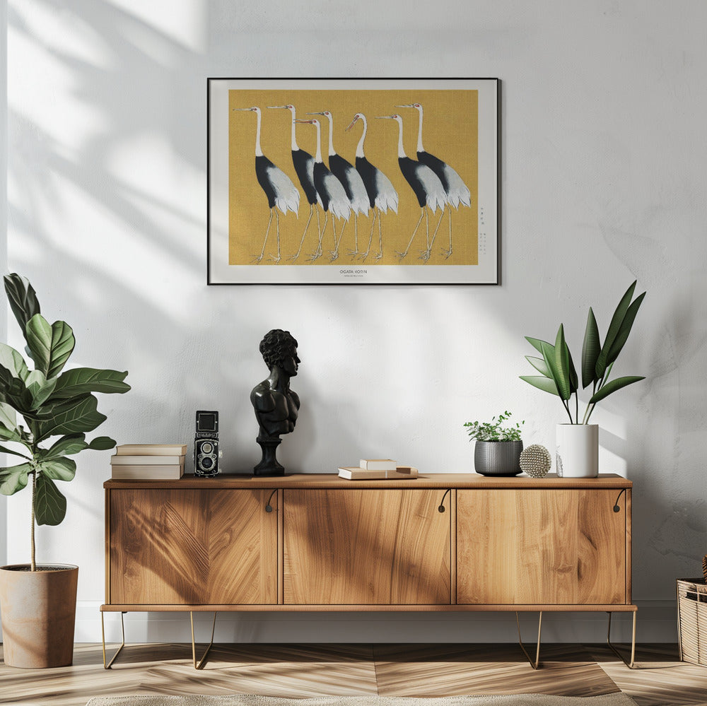 Japanischer Rotkronenkranich | Poster