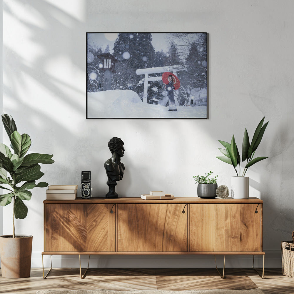 Winter shrine in japan | Poster