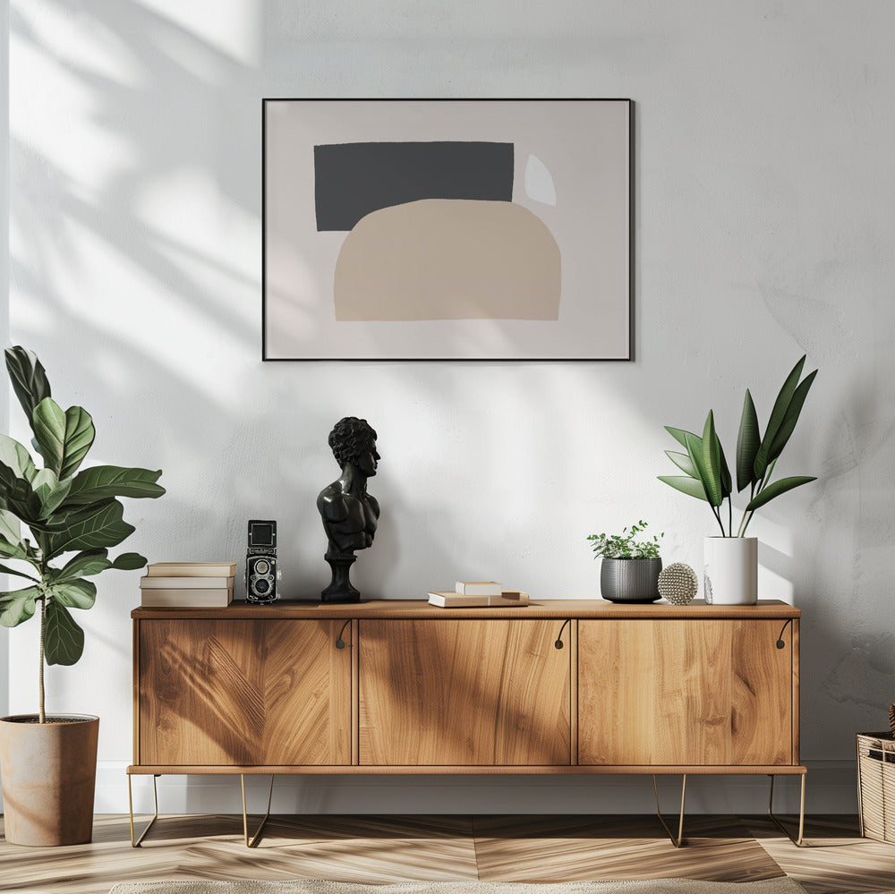 Geometrische Formen in neutralen Tönen | Poster