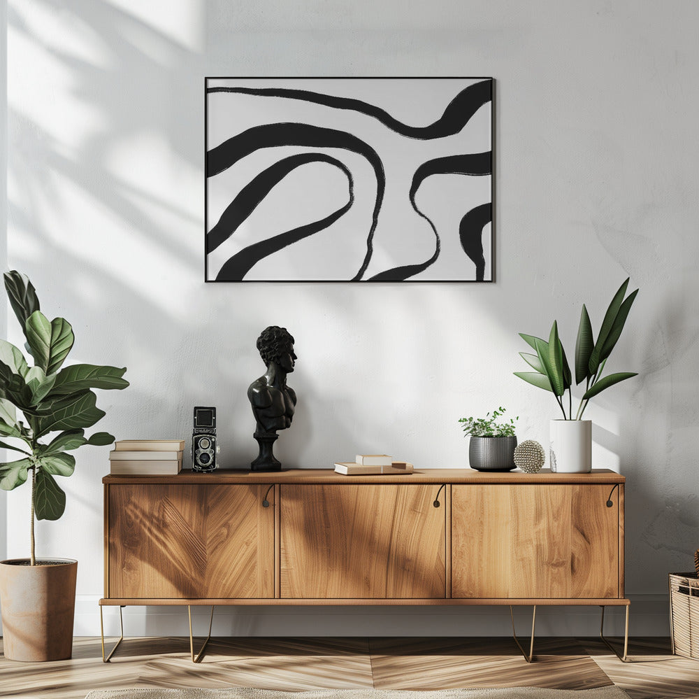 Flowing Zebra-Like Stripes | Poster