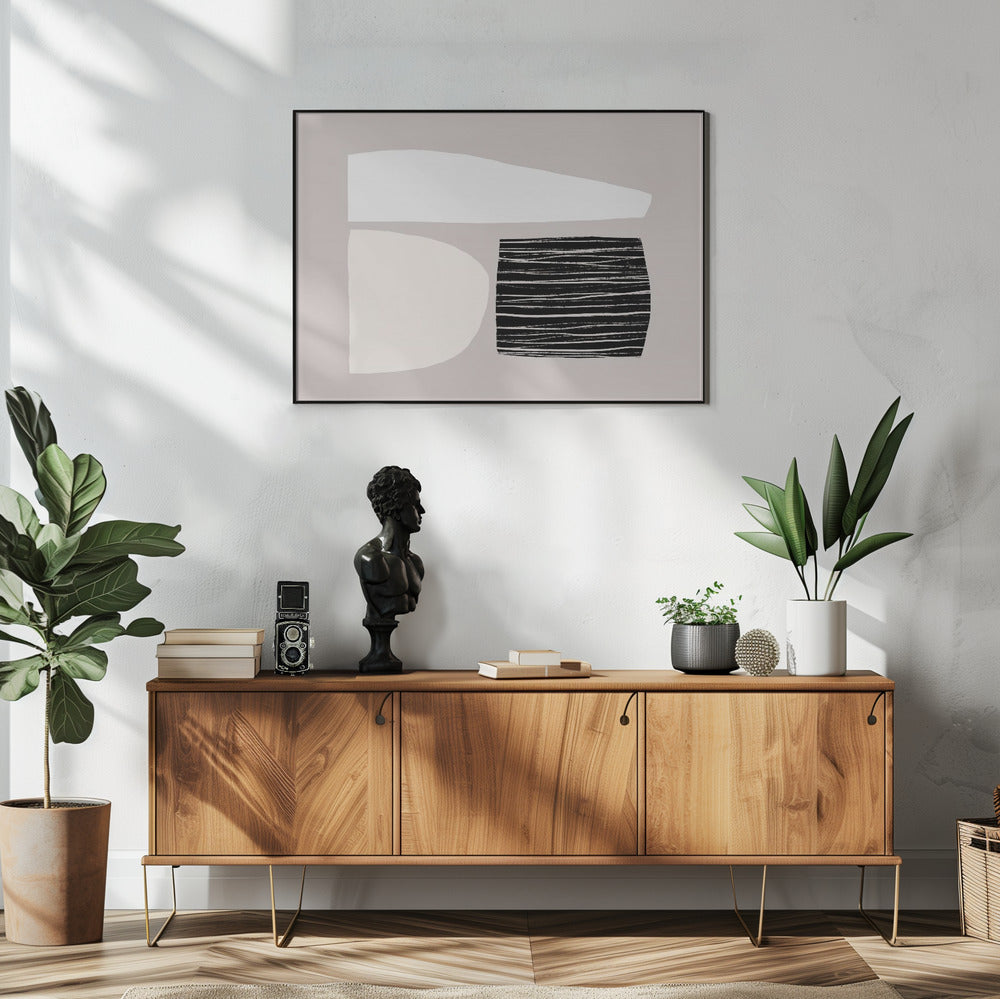 Geometrische Formen in neutralen Tönen | Poster
