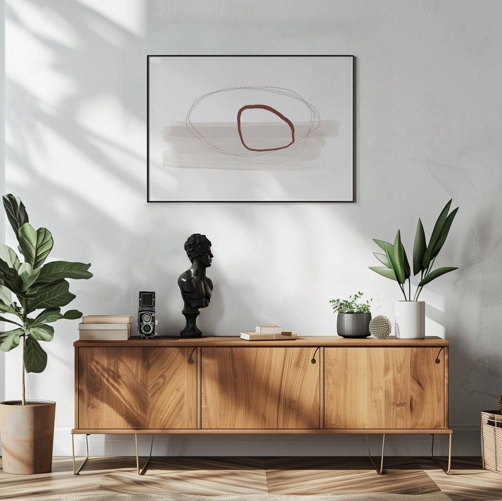 Minimalist Composition With Intersecting Lines | Poster
