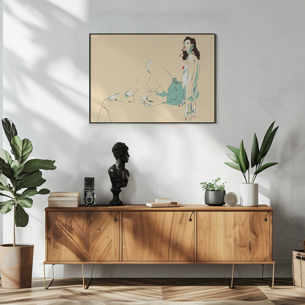 Sitzendes Mädchen | Poster
