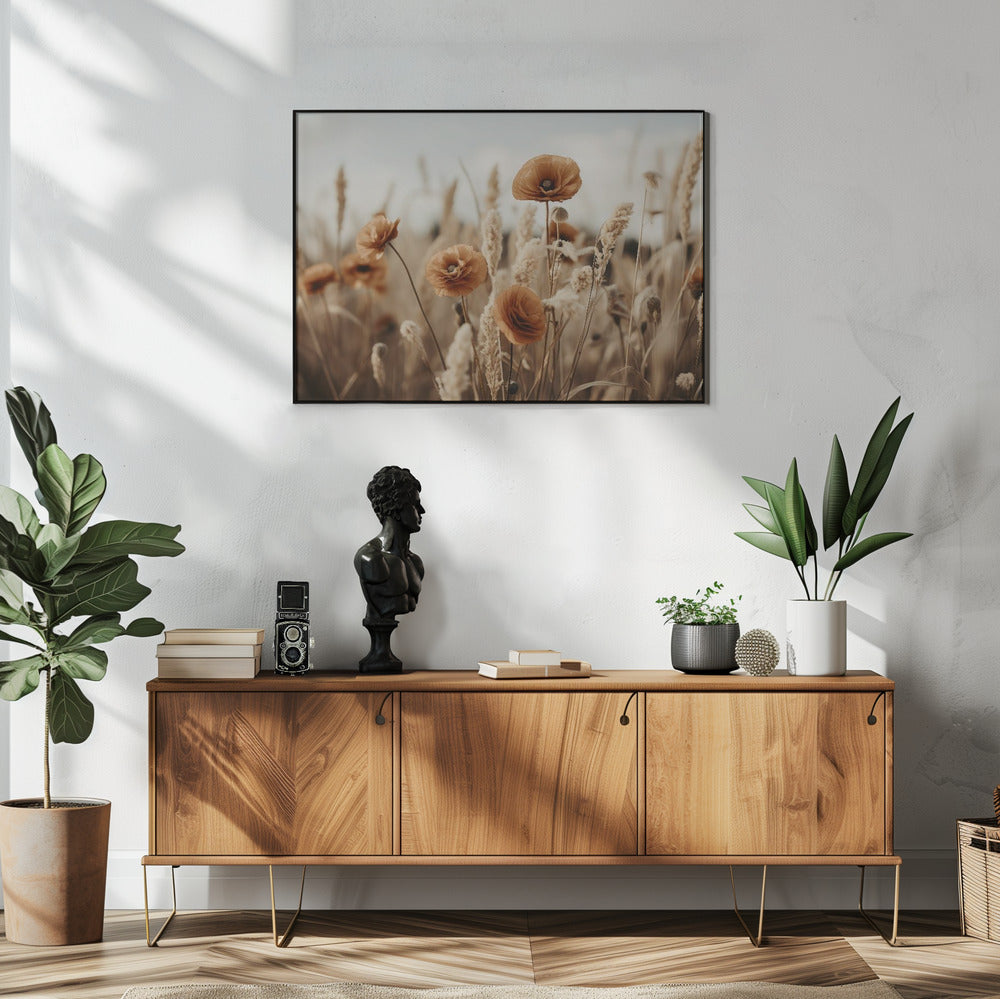 Mohnblumen im Wind | Poster