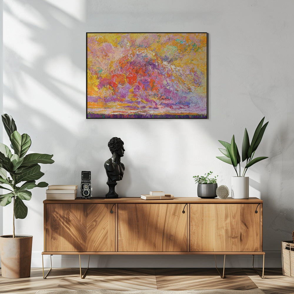 Expressionistisches buntes abstraktes Poster