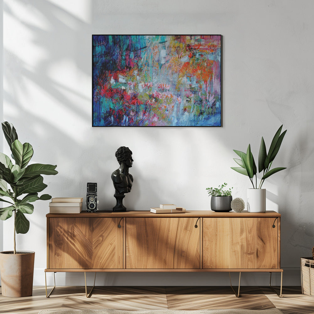 Chaotische Blütenlandschaft | Poster