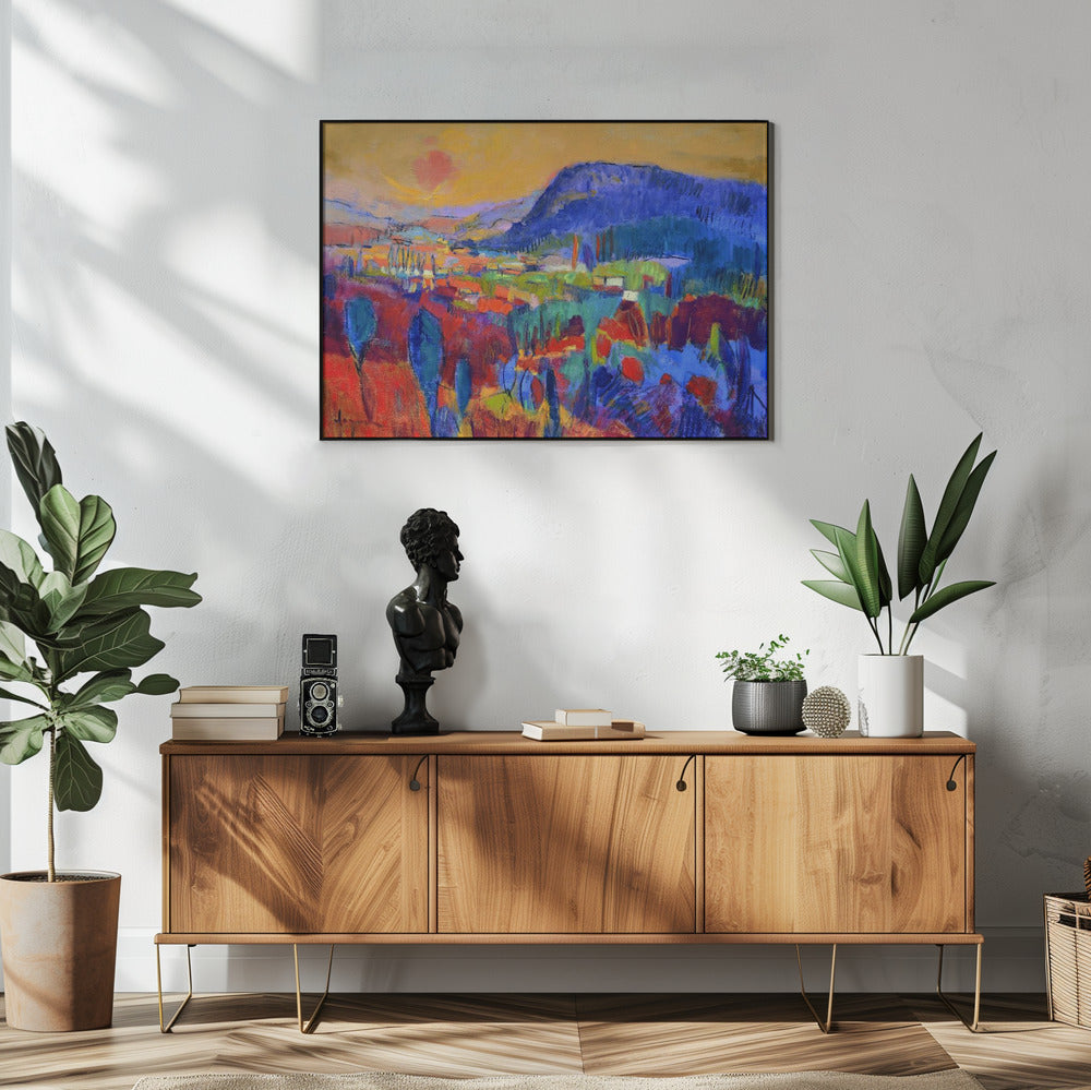Expressionistisches buntes abstraktes Poster