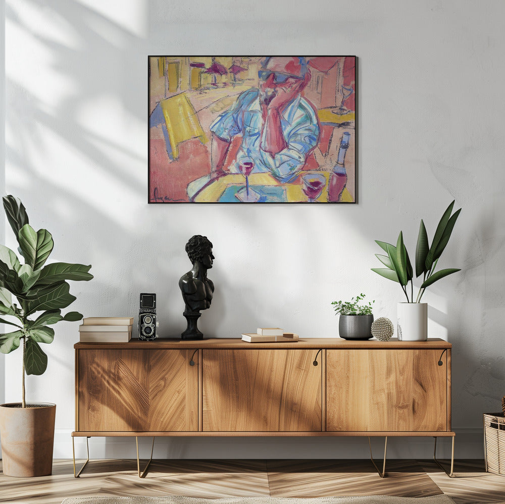 Contemplative Cafe Moment | Poster