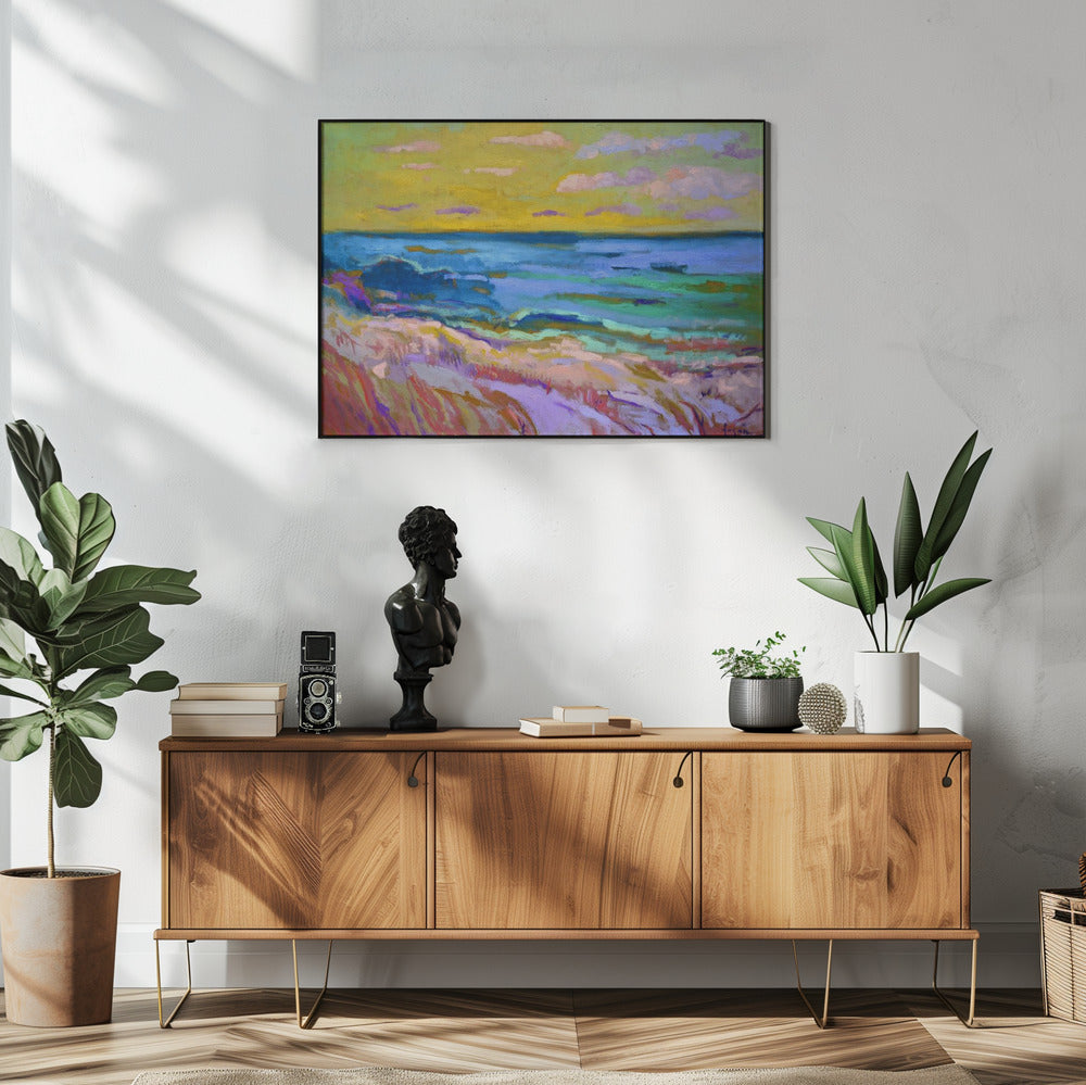 Coastal Landscape at Sunset | Poster